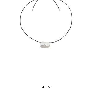 Heaven Mayhem Pebble Necklace in Silver & Black